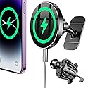 Coolpow for Magsafe Car Mount Charger【100% Stable】 15W Magsafe Car Charger Magnetic Phone Holders for Your Car Accessories for Women Men car Phone…