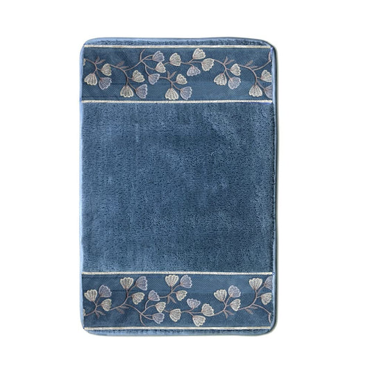 Popular Bath Capri, Bath Rug, Slate Blue