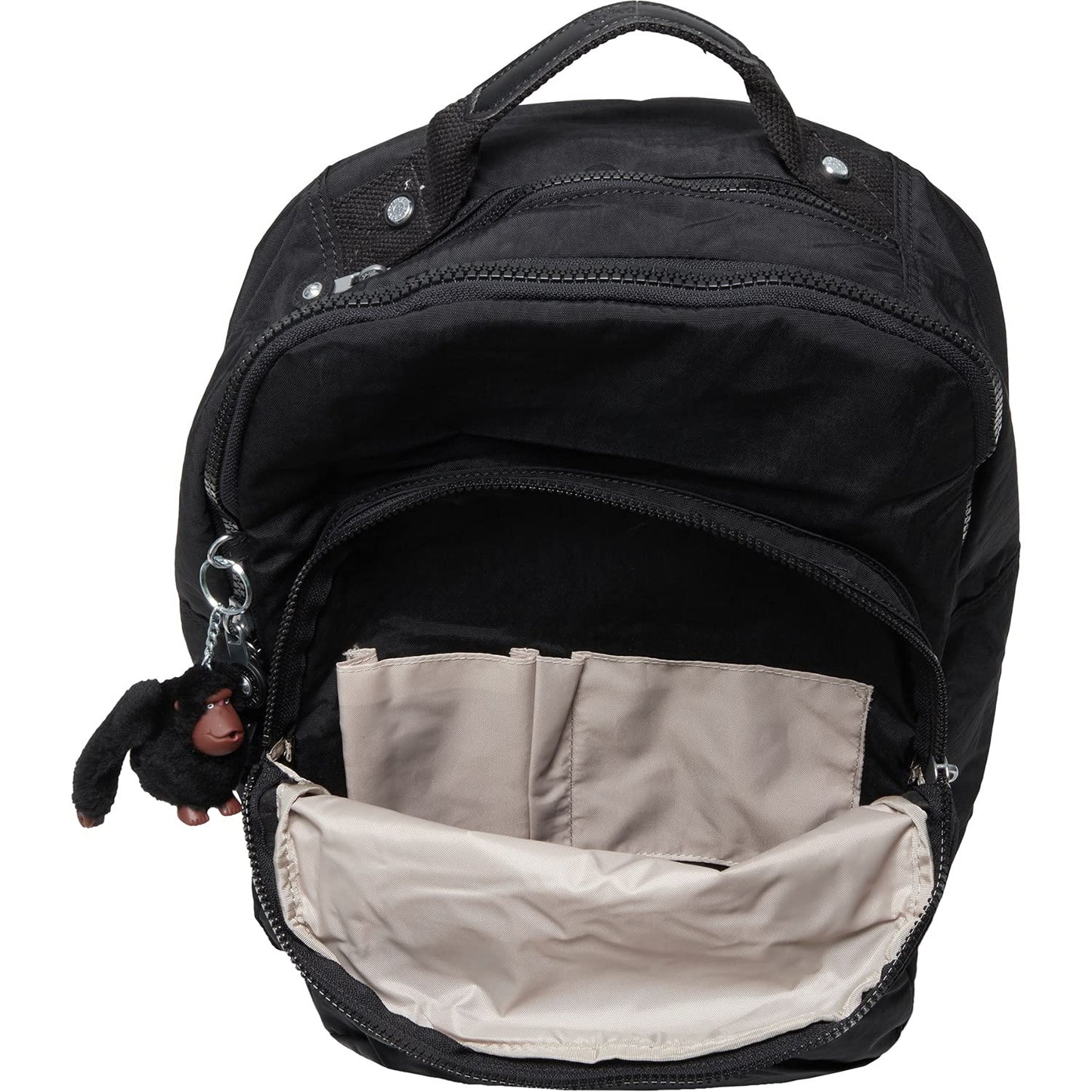 Kipling Seoul Go Laptop, Padded, Adjustable Backpack Straps, Zip Closure (One Size, Black Tonal)