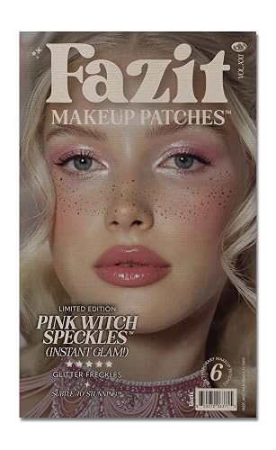 Fazit Makeup Patches - Pink Witch Speckles - Glow Up Make-Up Patches - Cute Glitter Makeup Accessories for Women - Cosmetic Glitter for Face