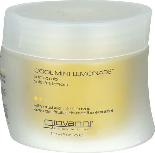 GIOVANNI Cool Mint Lemonade Salt Scrub - Salt Based Body Scrub, Gentle Body Exfoliant With Crushed Mint Leaves, Essential Oils, Aloe, Invigorating Beauty & Personal Care GIOVANNI