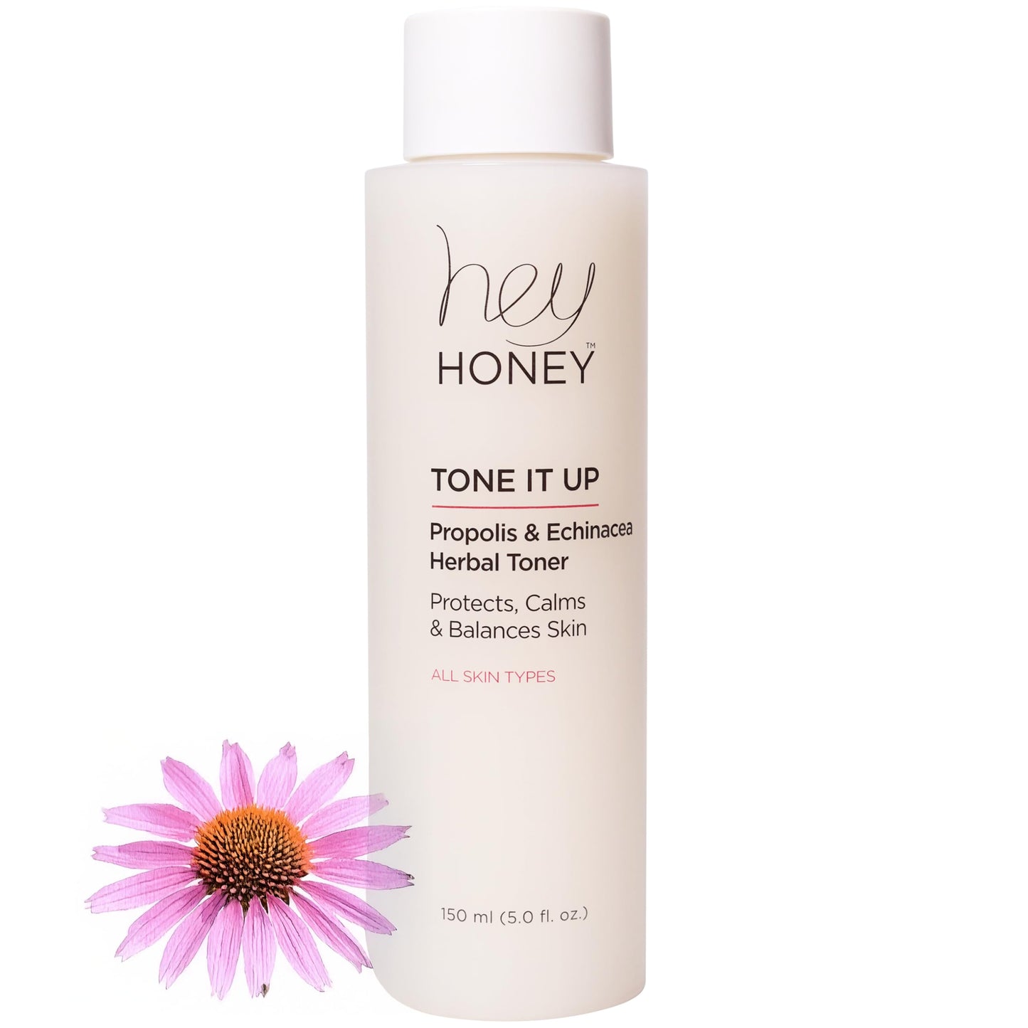 Hey Honey Tone It Up Facial Toner with Propolis Echinacea & Niacinamide | Soothes Skin Redness Hydrates & Restores Skin Barrier | Alcohol-Free Toner