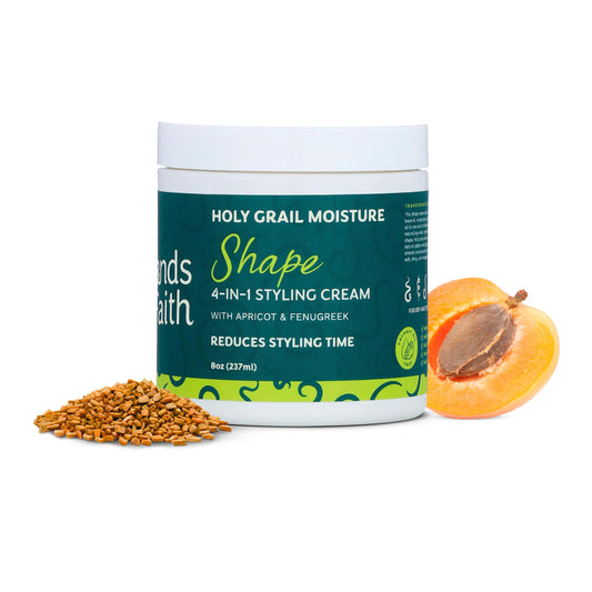 Strands of Faith Shape 4-in-1 Styling Cream | Moisturizer, Leave-In, Styler & Oil | Promotes Growth & Length Retention | Defines Curls, Reduces Frizz