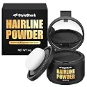 StyleShark Hairline Powder for Women & Men - Stain-Proof Root Touch Up for Thinning Hair, Sweatproof, Quick Cover Up (Black)