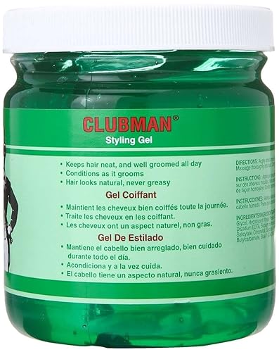 Clubman Style Gel Men'S 16oz Jar (2 Pack)