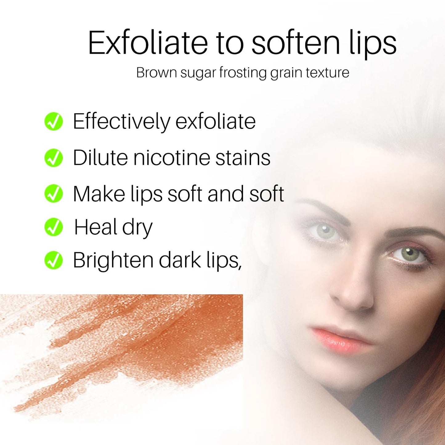 2PCS Natural Plant Lip Balm for Dark Lips,Exfoliating Lip Scrub, Moisturizing Lip Hyaluronic Acid Exfoliating Dead Skin, Lip Balm for Smokers, Restore