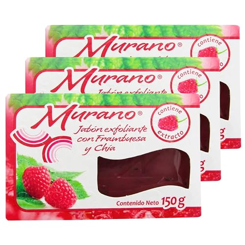 Five Brothers Products Murano Bar Soap with Raspberry and Chia Extract 3-Pack