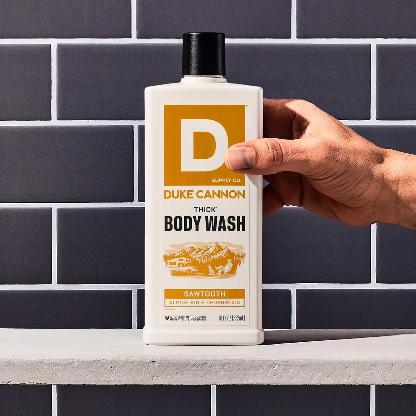 Duke Cannon Supply Co. Mens THICK Body Wash - Free of Sulfate, Paraben, & Phthalates Leaving Skin Soft and Hydrated - High Viscosity Odor Protection