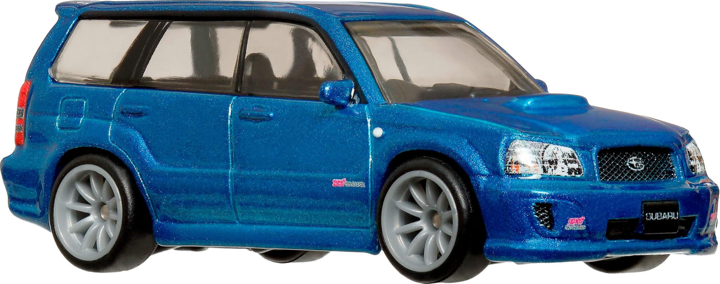 Hot Wheels Premium Car Culture Collectible Toy Car, 1:64 Scale Die-Cast Subaru Forester STI, Modern Classics Vehicle with Real Riders Tires