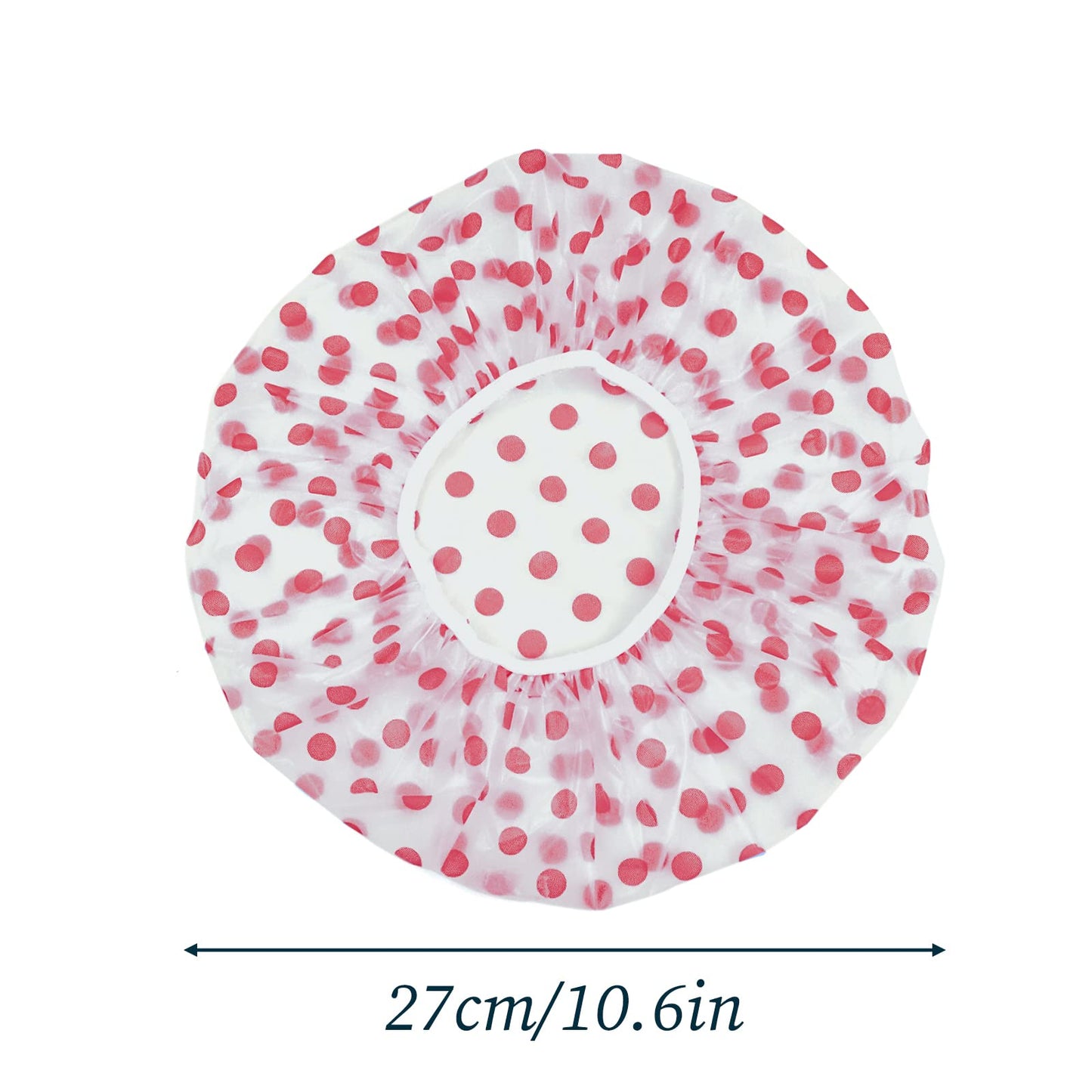 3PCS Shower Caps, Elastic Reusable Waterproof Plastic Shower Cap for Women Ladies Spa Salon (Red+Green+Blue) Beauty and Personal Care Fouews