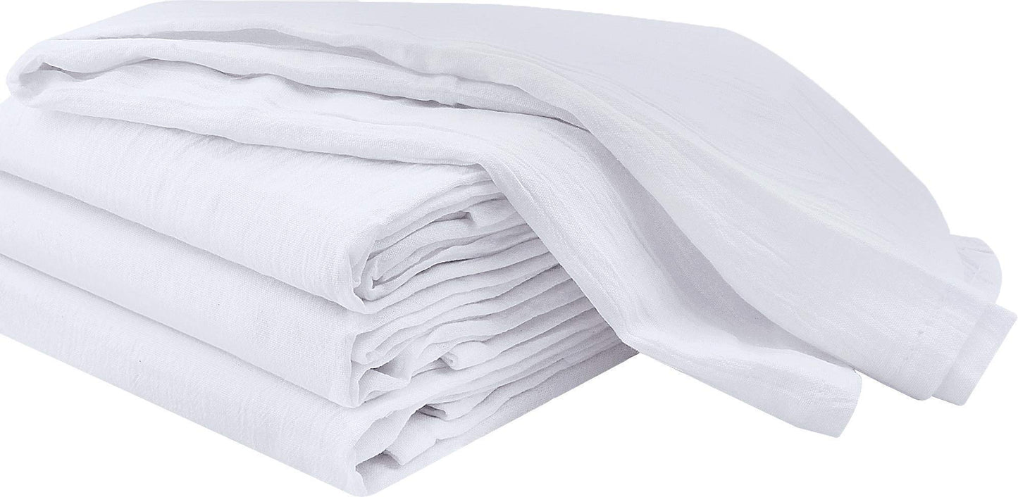 Utopia Kitchen 12-Pack White Flour Sack Towels – 28x28”, 100% Cotton, Highly Absorbent Tea & Dish Cloths for Cleaning & Drying