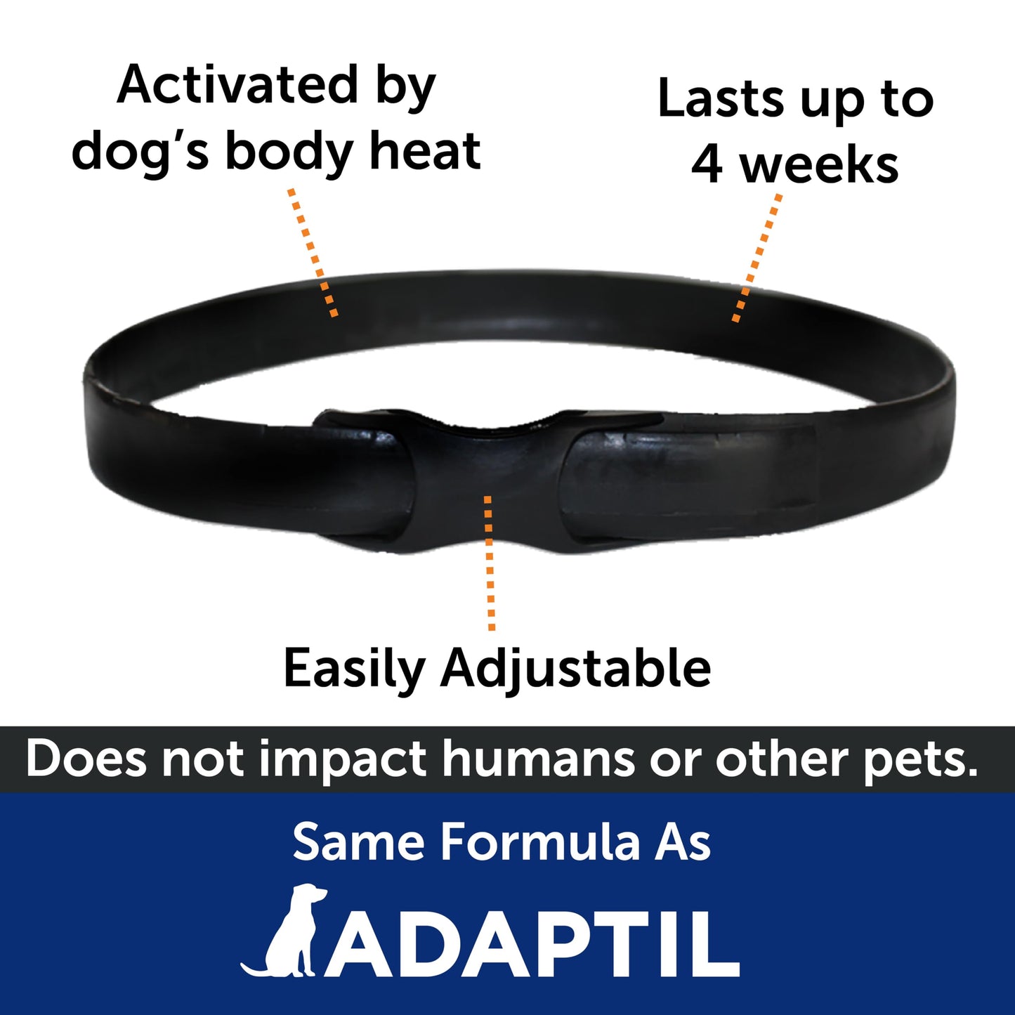 ThunderEase Calming Anti Anxiety Pheromone Collar for Dogs (Large)