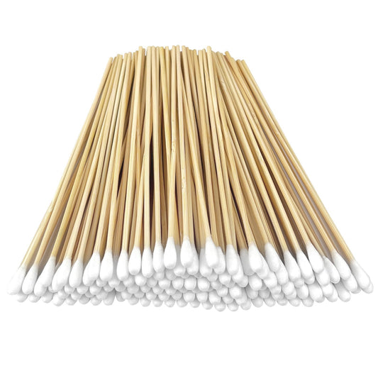 200 PCS Long Wooden Cotton Swabs, Cleaning Cotton Sticks with Wood Handle for Oil Makeup Gun Applicators, Eye Ears Eyeshadow Brush and Remover Tool Beauty and Personal Care eyxformula Default Title