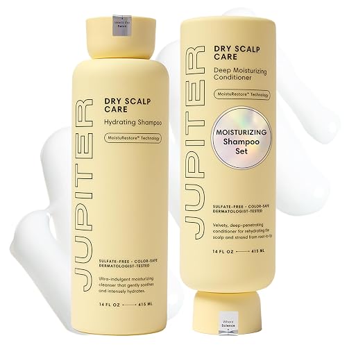 Jupiter Hydrating Shampoo and Conditioner Set - Moisturizing, Nourishing, and Strengthening Hair Care - Daily Scalp & Hair Hydration - Color-Safe