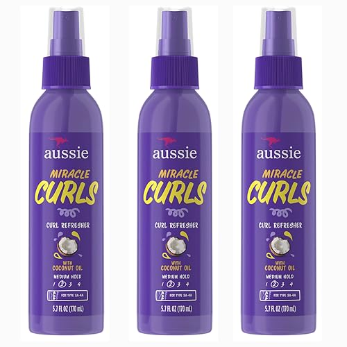 Aussie Miracle Curls Curl Refresher Maximum Hold 5.7 Ounce (170ml) (Pack of 3)