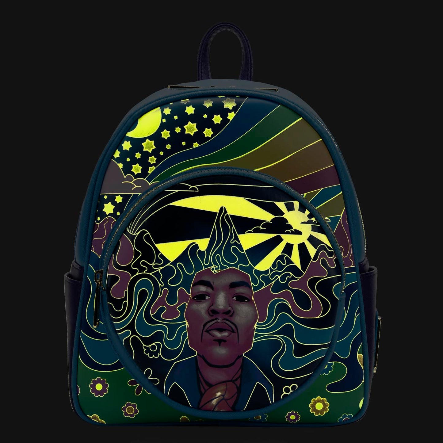 Loungefly Jimi Hendrix Psychedelic Landscape Zip MINI Backpack