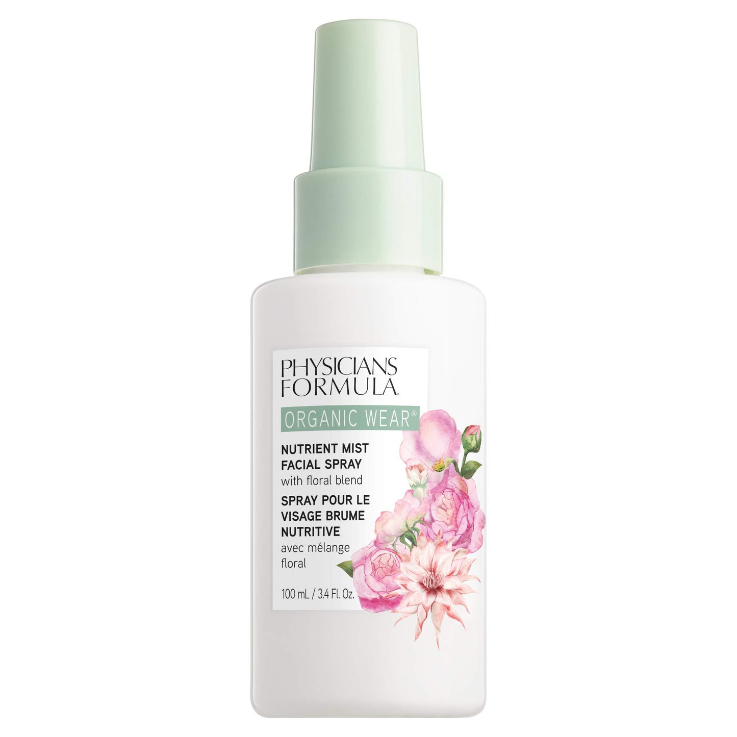 Physicians Formula Organic Wear Nutrient Mist Facial Spray, Botanical Infused, Dermatologist Approved, Vegan, Gluten Free, Tone, Balance, And Prep