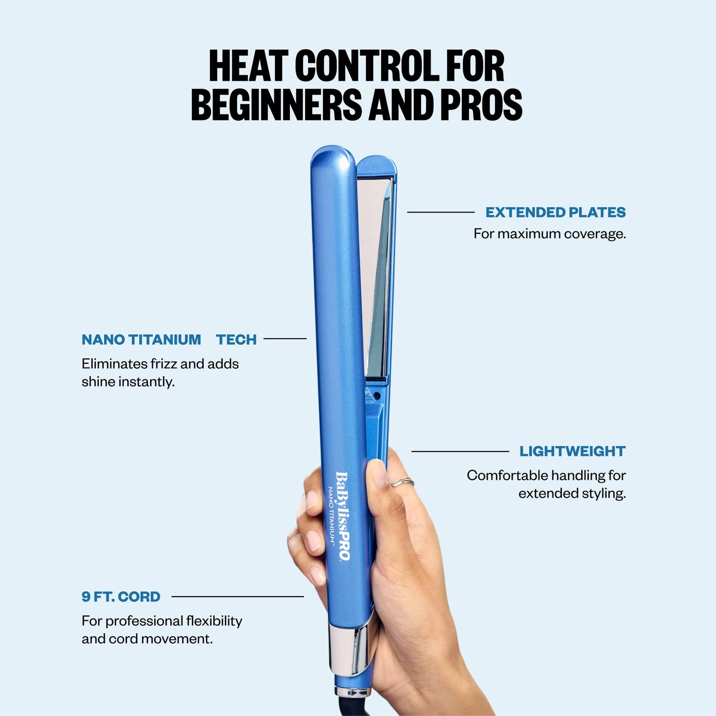 BaBylissPRO Nano Titanium Flat Iron Hair Straightener Beauty and Personal Care BaBylissPRO