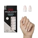 KISS Salon X-tend, Press-On Nails, Nail glue included, 'Red Flags', Light Pink, Medium Size, Almond Shape, Includes 30 Nails, 5Ml Led Soft Gel Beauty & Personal Care KISS