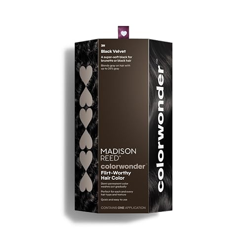 Madison Reed ColorWonder Demi-Permanent Hair Color Kit - 3N Soft Black (Black Velvet) | Blends Up to 25% Gray, Lasts 25 Washes, Ammonia-Free