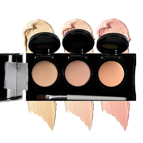 Dermaflage Waterproof Concealer Palette (Light) - Concealer Full Coverage, Matte Finish for Face & Body - Hides Dark Circles & Acne - Smudge Proof