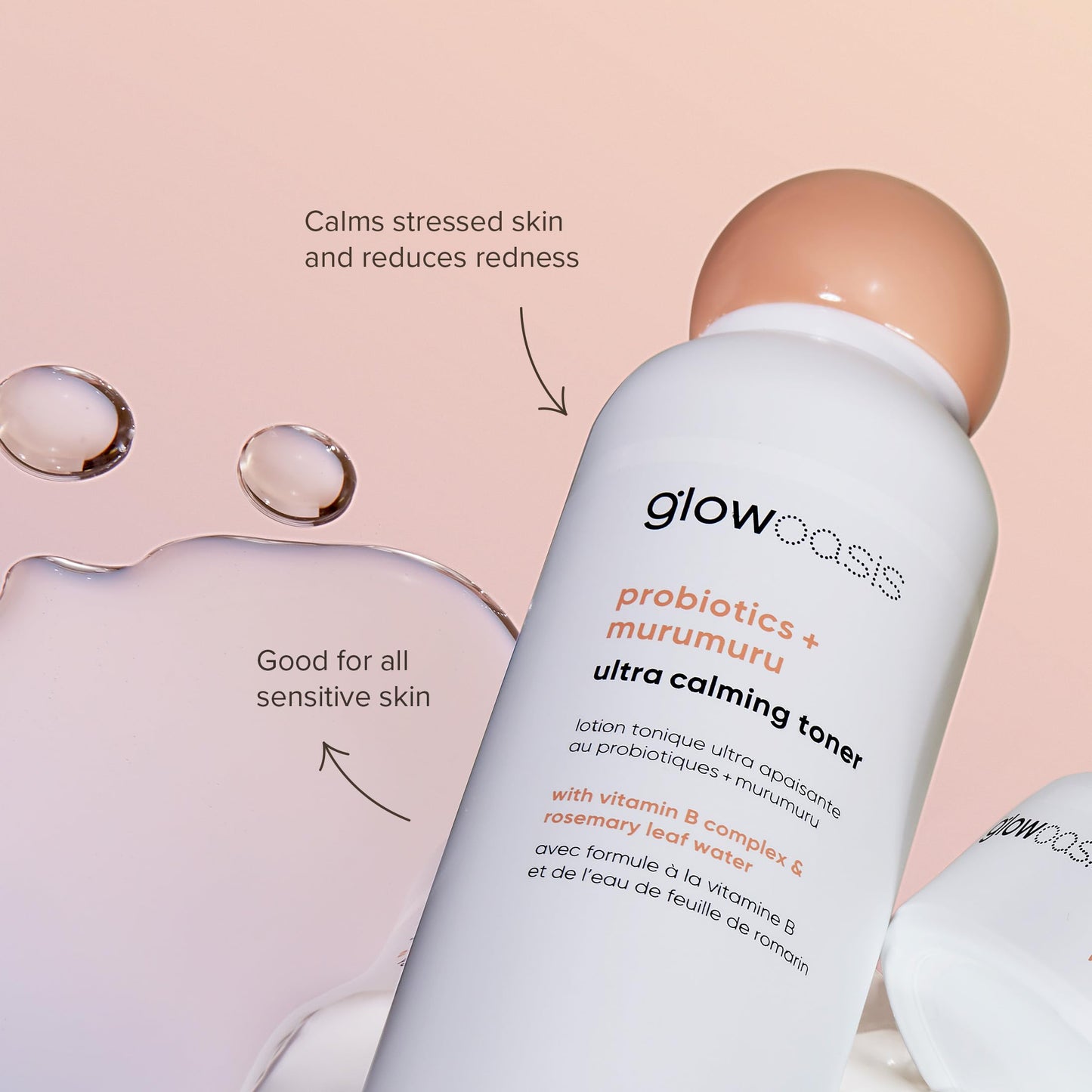 glowoasis Probiotics + Murumuru Ultra Calming Facial Toner | Hydrating Toner | Face Toner for Women and Men | Face Toner | Fragrance-Free Toner