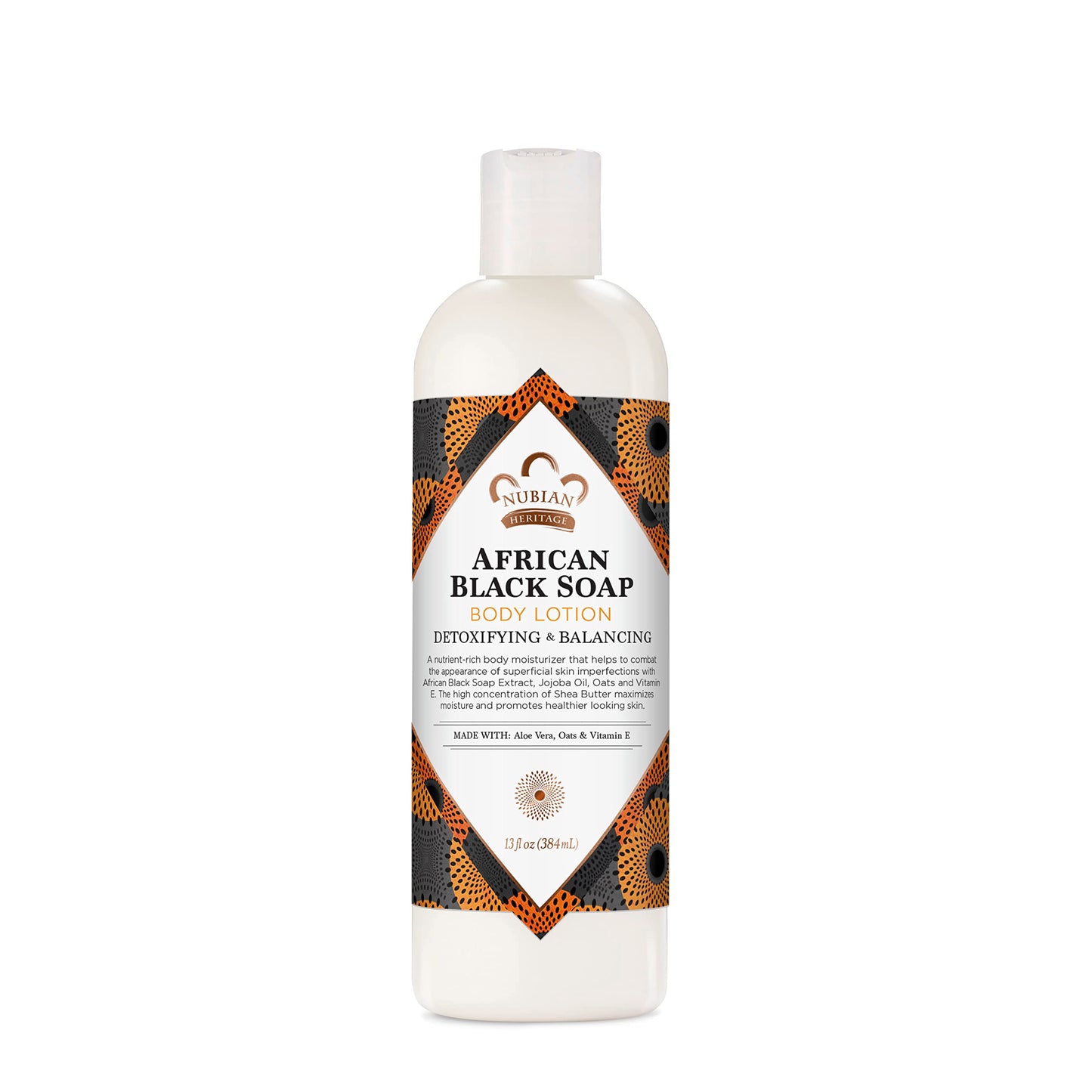 Nubian Heritage Body Lotion African Black Soap for Dry Skin Paraben Free Body Moisturizer, 13 oz Beauty & Personal Care Nubian Heritage