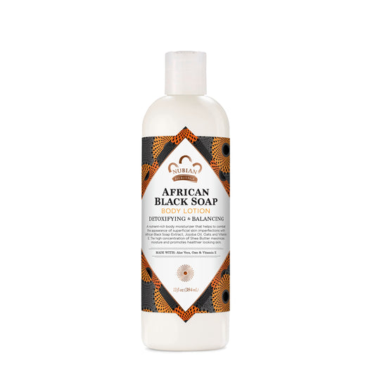 Nubian Heritage Body Lotion African Black Soap for Dry Skin Paraben Free Body Moisturizer, 13 oz Beauty & Personal Care Nubian Heritage