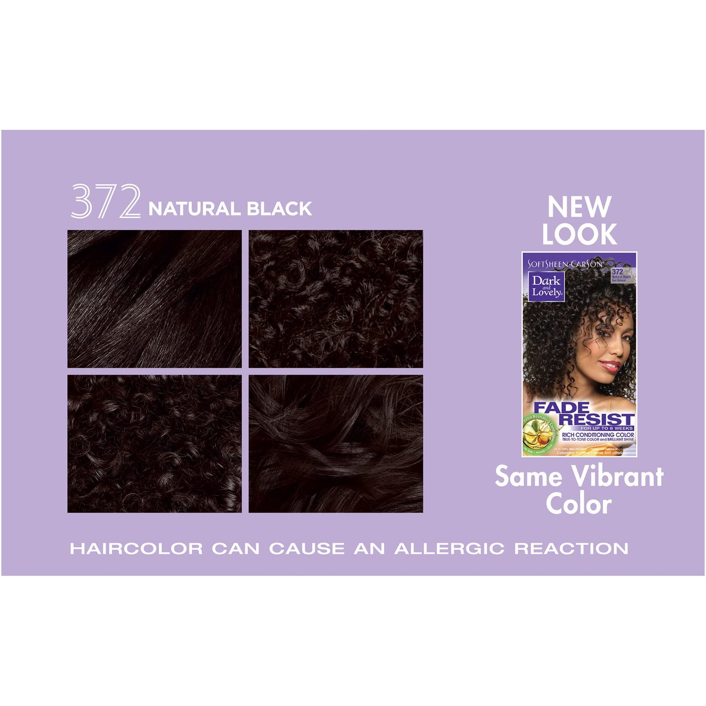 Dark & Lovely Color #372 Natural Black (6 Pack)
