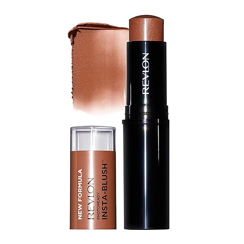Revlon Blush Stick, PhotoReady Insta-Blush Face Makeup with Cream to Powder Formula, High Impact Color, Moisturizing Creamy Formula, 330 Nude Kiss