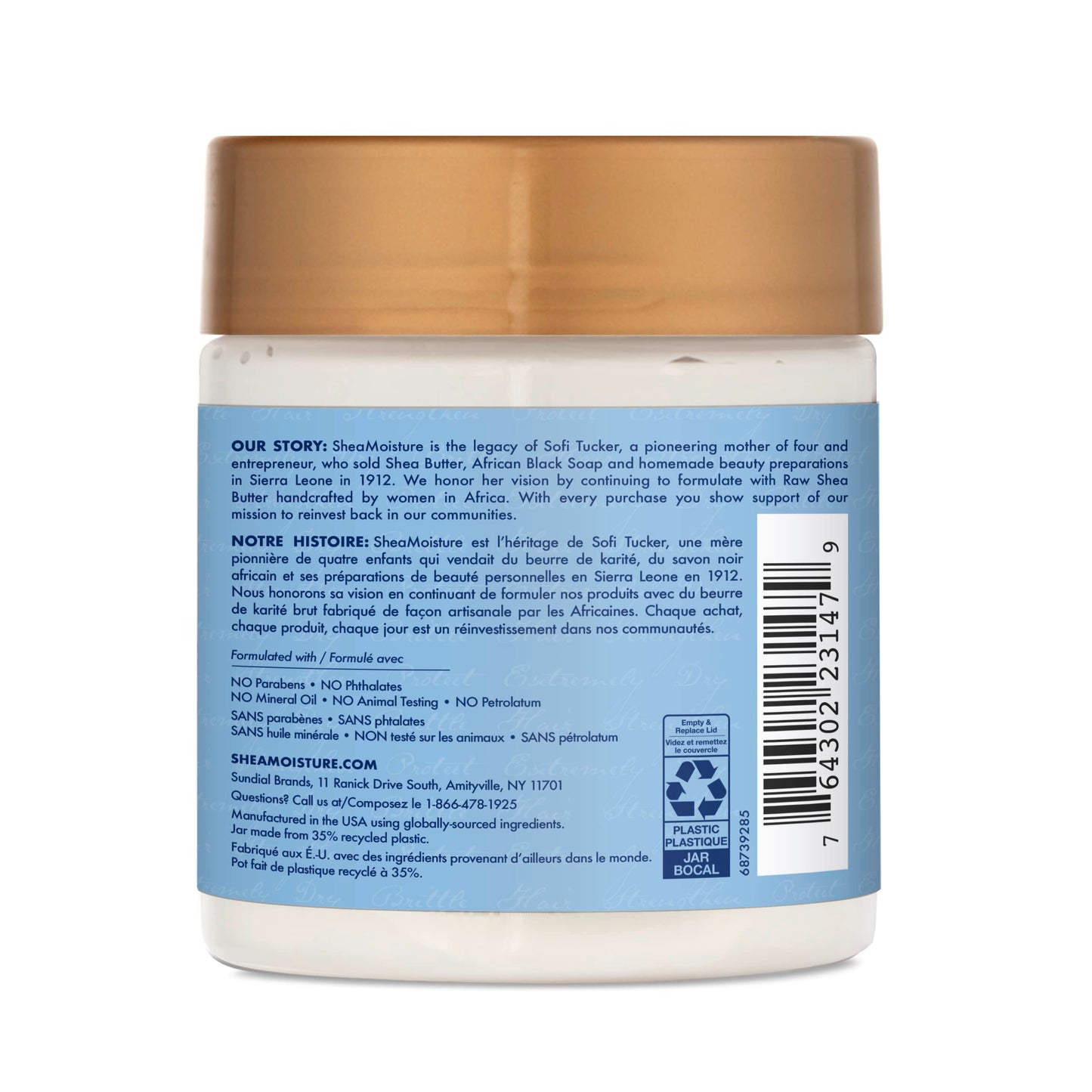 Hydrate + Repair Protein Power Hair Treatment For Dry, Damaged Hair Manuka Honey & Yogurt Sulfate-Free Deep Conditioner 237 Ml