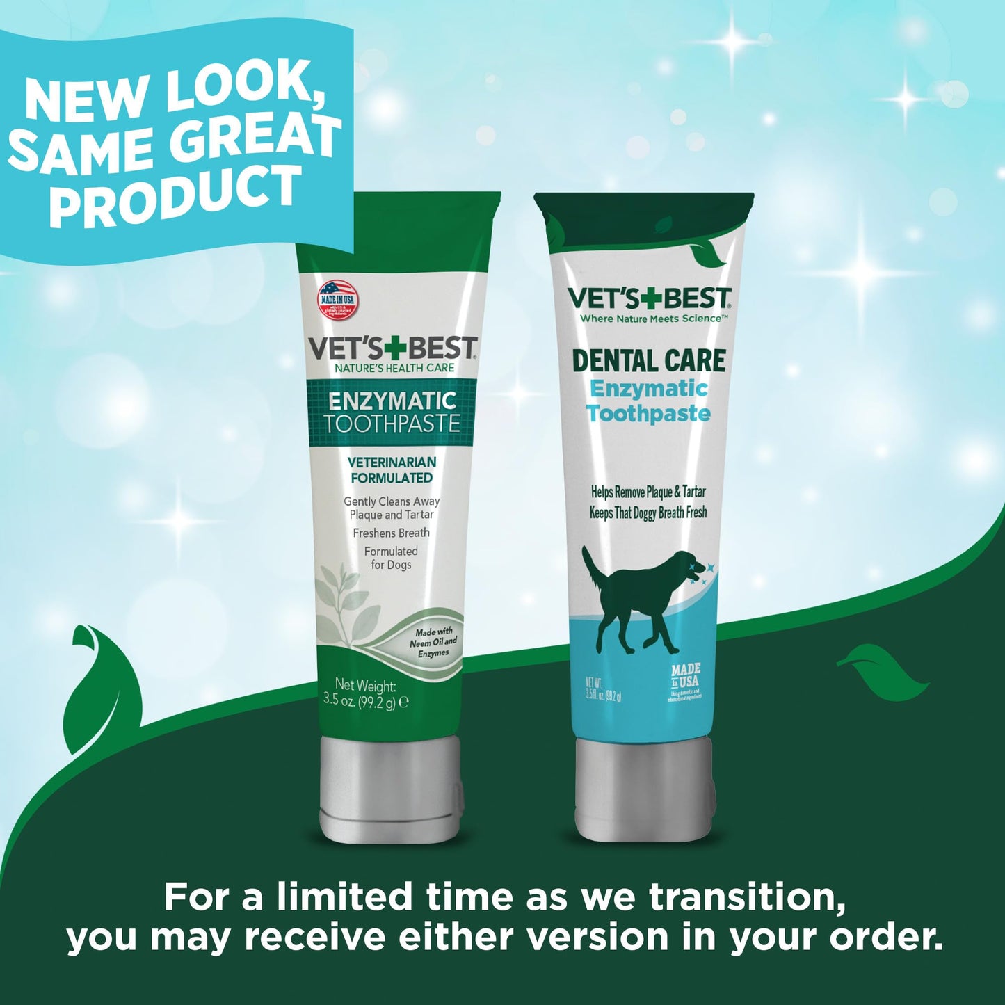 Vet's Best Dog Toothbrush & Toothpaste Kit – Plaque Remover, Whitens Teeth, Freshens Breath, Vet Formula with Finger Brush