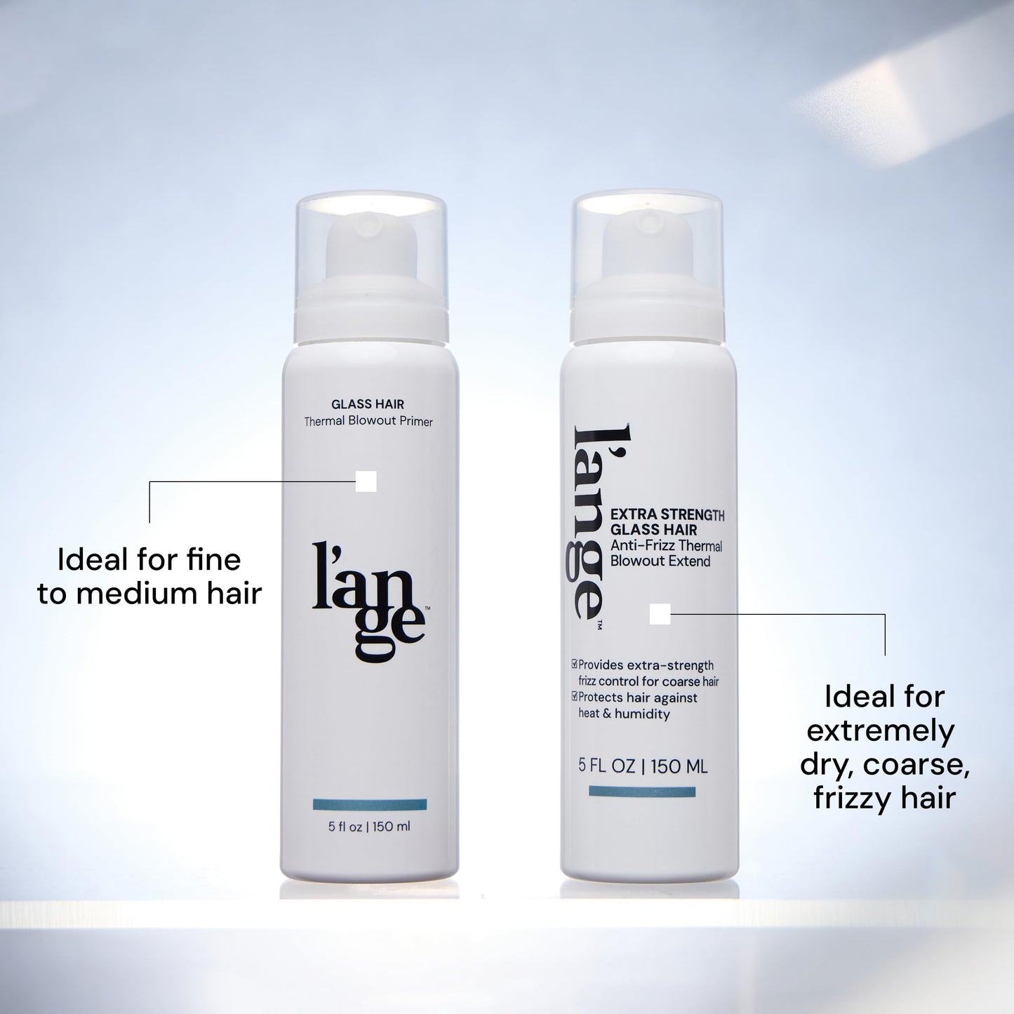 L'ANGE HAIR Extra Strength Glass Hair Anti-Frizz Thermal Blowout Extend | High-Performance Heat Protectant Spray for Ultimate Frizz Control & Shine |