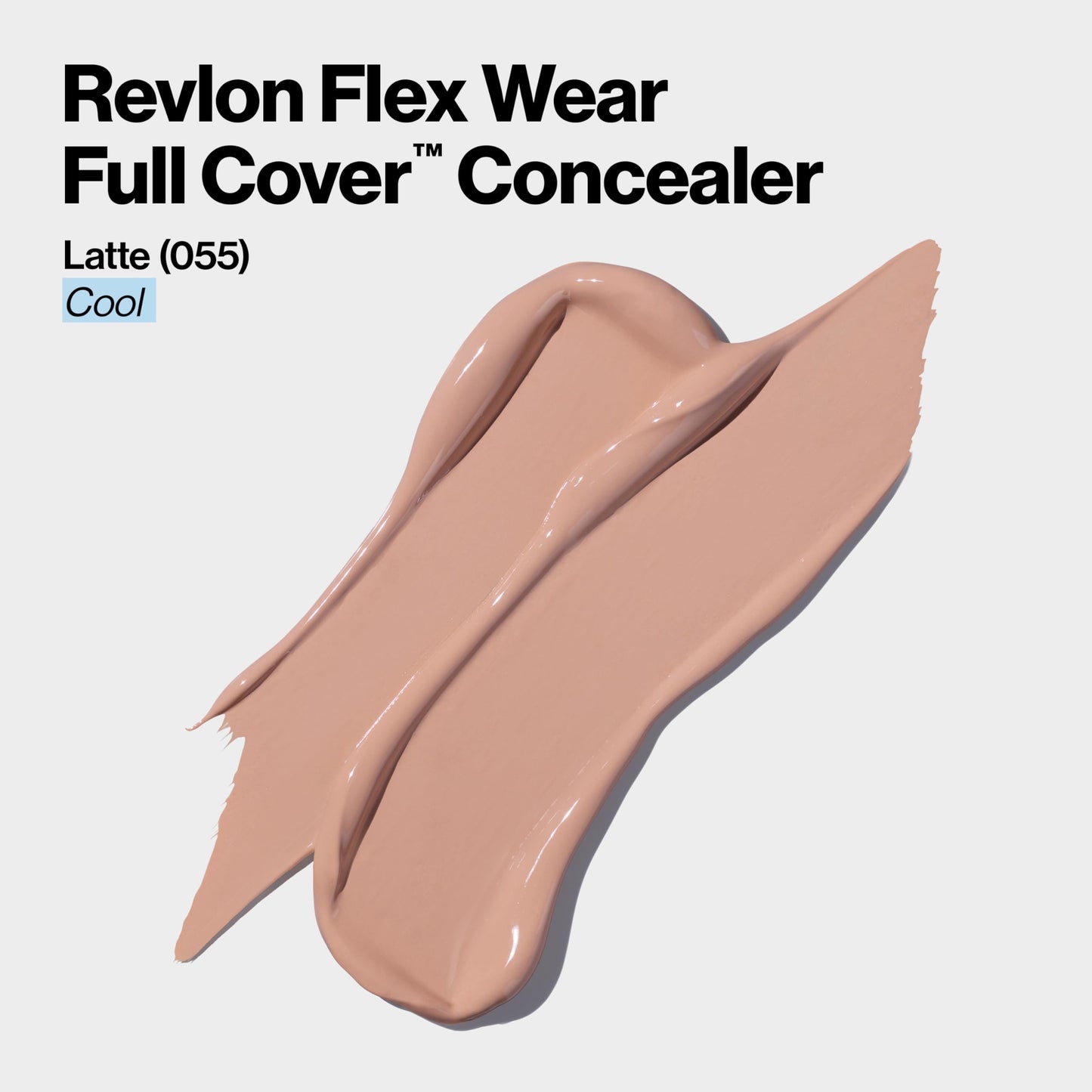 Revlon ColorStay Flex Wear, Full Cover Non-Creasing Concealer, Infused with Hyaluronic Acid & Vitamin E, Flexible Longwear, 055 Latte, 0.34 Fl Oz