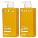 Medix 5.5 Radiant Glow Vitamin C Body Wash W/Niacinamide | Citrus Scented Gentle Body & Face Cleanser For Women, Men, Dry Skin, & Smoother-Looking