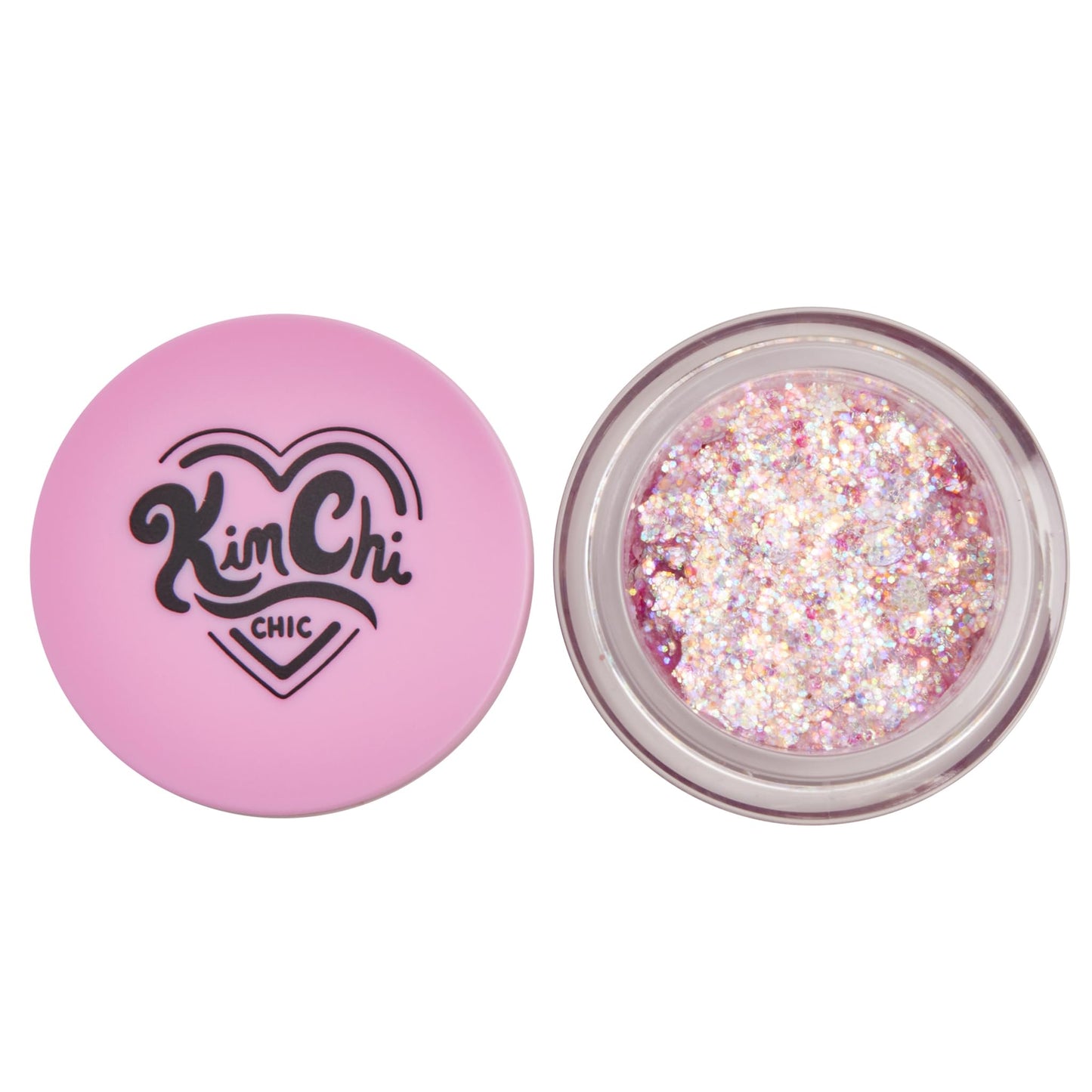 KimChiChic Beauty Glitter Sharts, Chunky Face & Body Glitter, Multi-Use for Hair, Cheeks & Collarbone, Adds Bold, Sparkling Shine, Super Bloom, 2.5g