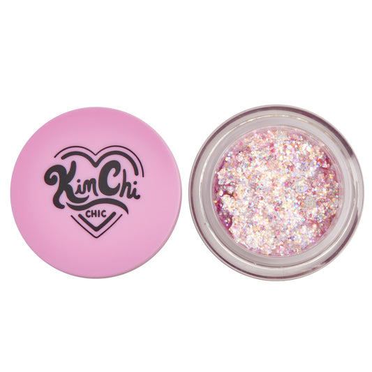 KimChiChic Beauty Glitter Sharts, Chunky Face & Body Glitter, Multi-Use for Hair, Cheeks & Collarbone, Adds Bold, Sparkling Shine, Super Bloom, 2.5g