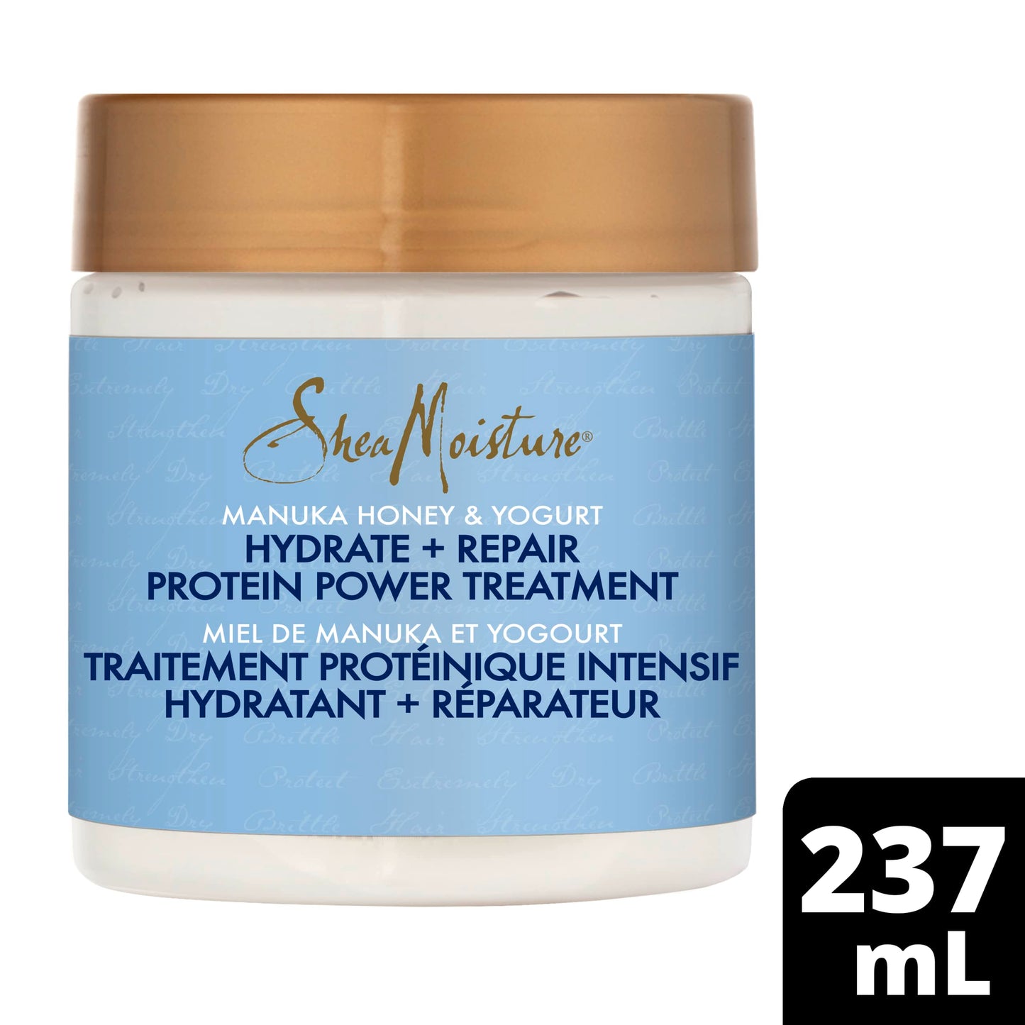 Hydrate + Repair Protein Power Hair Treatment For Dry, Damaged Hair Manuka Honey & Yogurt Sulfate-Free Deep Conditioner 237 Ml