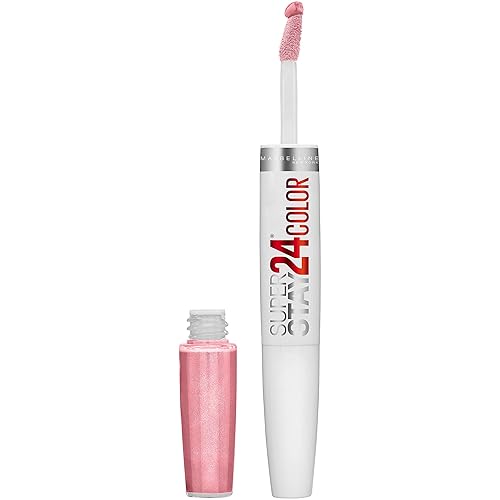 Maybelline Super Stay 24, 2-Step Liquid Lipstick Makeup, Long Lasting Highly Pigmented Color with Moisturizing Balm, So Pearly Pink, Coral Pink, 1