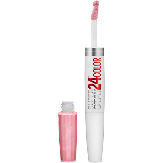 Maybelline Super Stay 24, 2-Step Liquid Lipstick Makeup, Long Lasting Highly Pigmented Color with Moisturizing Balm, So Pearly Pink, Coral Pink, 1