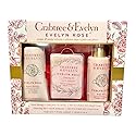 Crabtree & Evelyn EVELYN ROSE Hand Therapy, Bar Soap, Body Mist Gift Set - Full Size