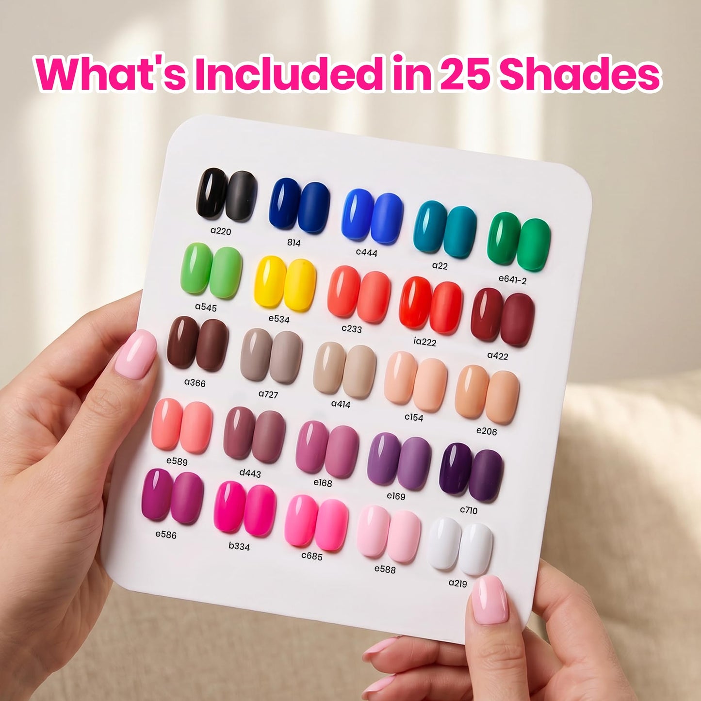 Beetles Summer Gel Polish Kit - Chic Outfits Collection 25 Colors Polish Set, Brown Purple Nude Red Black Color Gel Nails with 3Pcs Base Top Coat Soak Beauty & Personal Care beetles Gel Polish