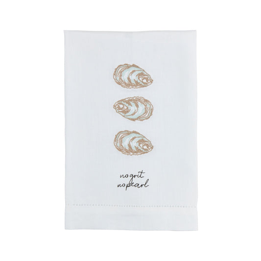 Mud Pie No Oyster Embroidery Towel; 21" x 14"
