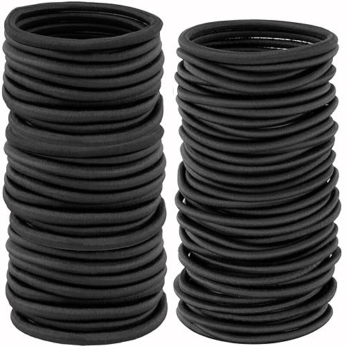 YXYL Hair Ties - 220 PCS Black Hair Ties, Premium Elastic Hair Bands for Women Men Ponytail Holders, Hair Elastics Tie for Medium Thick Curly Hair