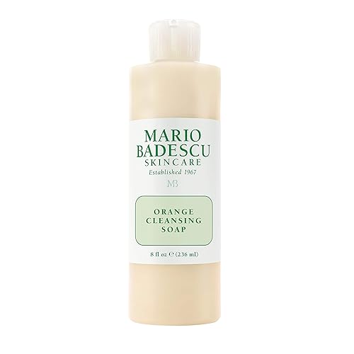 Mario Badescu Orange Cleansing Soap - Cream Face Cleanser and Exfoliator Enriched with AHA - Oil Free Face Wash for Combination or Dry Skin - Mild