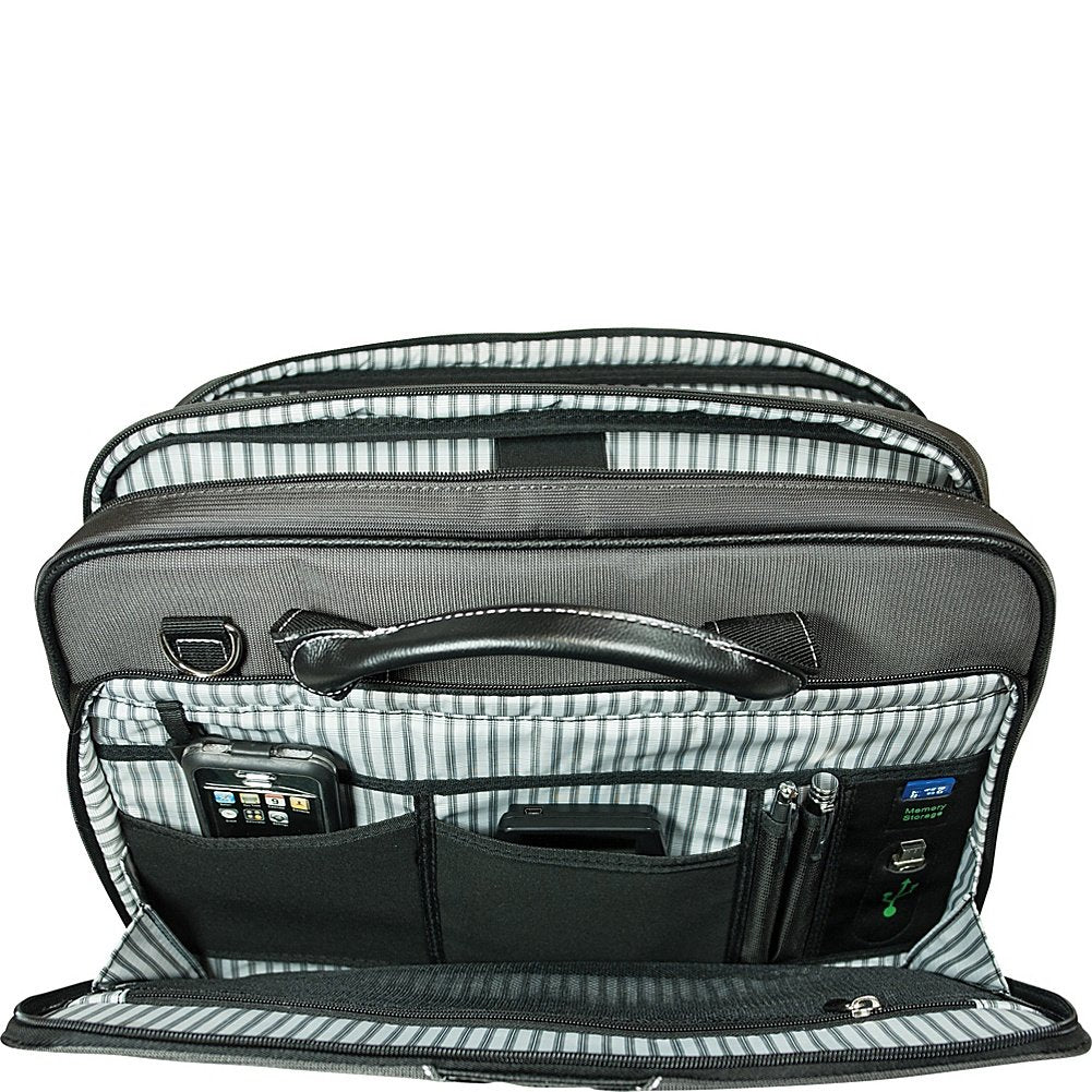 Mobile Edge Professional Laptop Briefcase Computer Bag with Shoulder Strap, Compatible with MacBook 17 Inch and 16 Inch PC Laptops, MEGBCP, Graphite