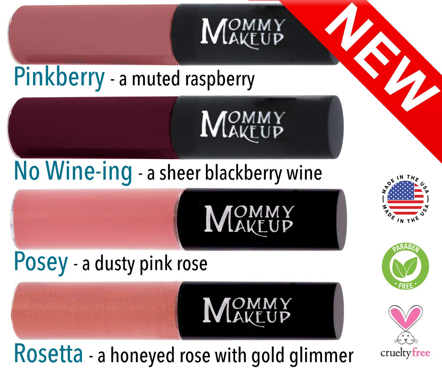 Mommy Makeup Line Smoothing Lip Gloss with Brown Algae & Golden Seaweed - Glossy, Moisturizing, High Shine, Paraben Free Lipgloss in Brandy Girl (A