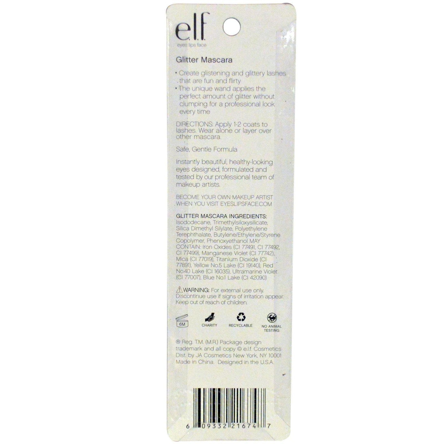 e.l.f. Glitter Mascara, Teal, 0.145 Fluid Ounce