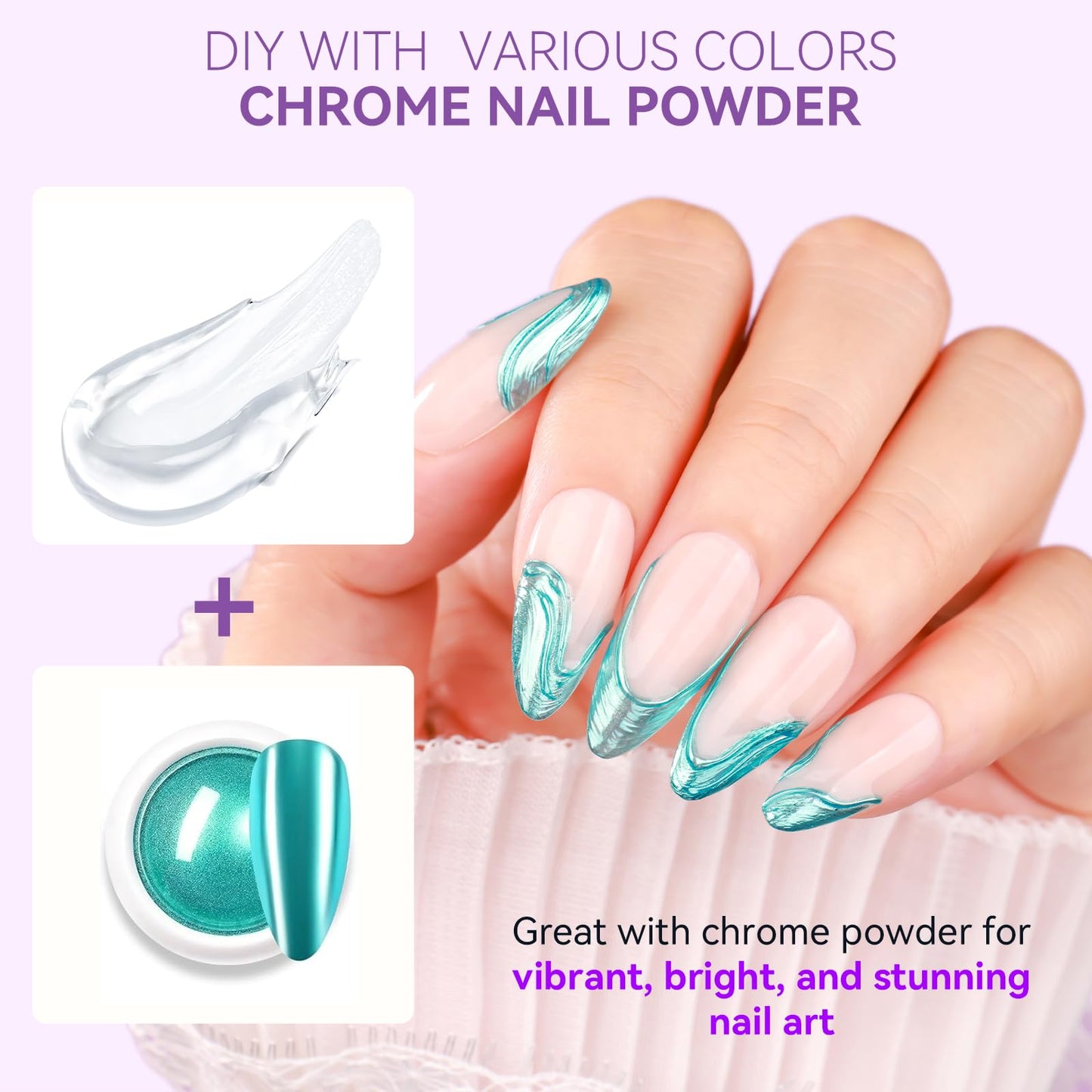 Makartt 3D Gel Nail Art: Clear 3D Painting Gels for Chrome Powder, 3D Sculpting No Wipe for Gel Nail Polish, 3D Carving Drawing Gels for Nails Art at Beauty and Personal Care Makartt