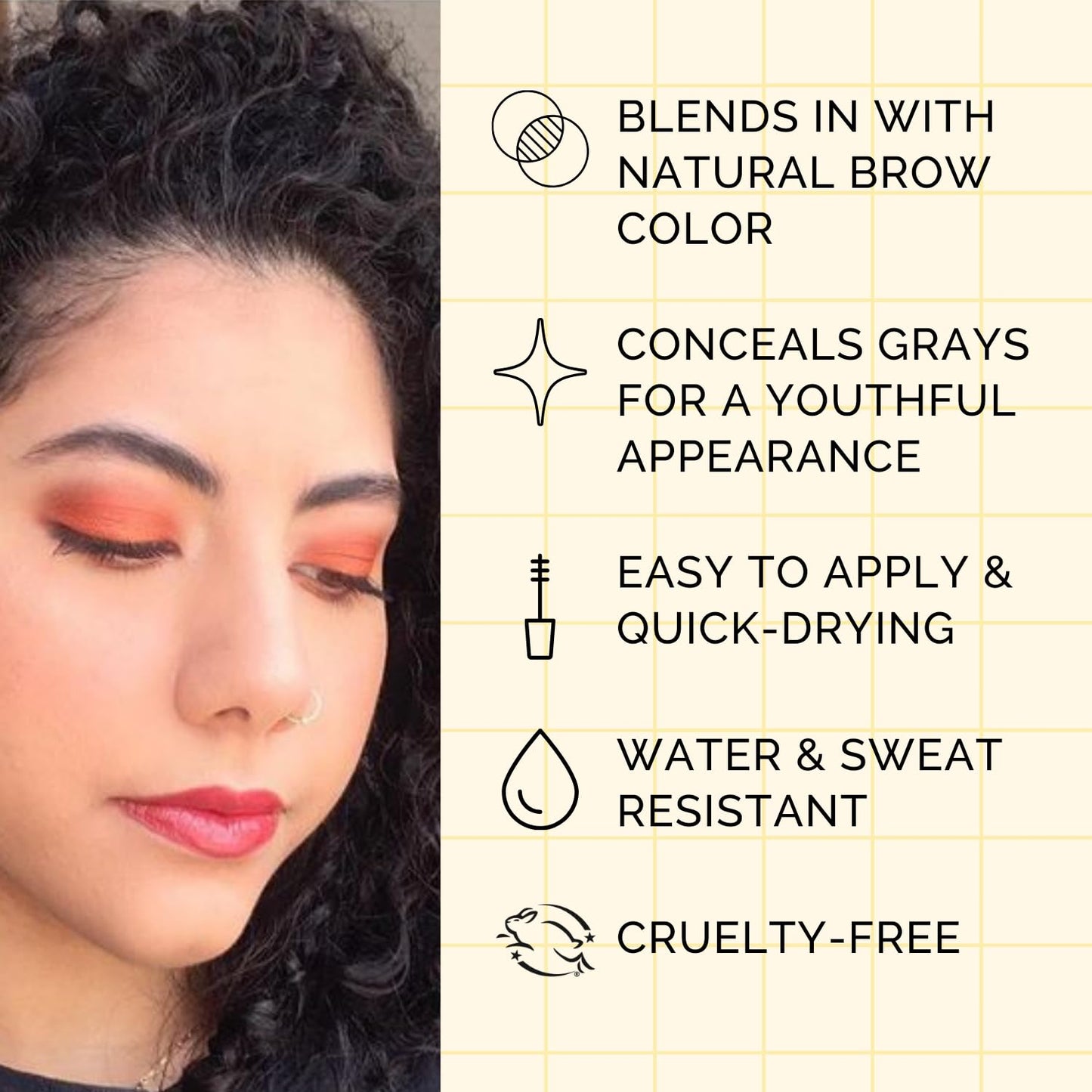 Elizabeth Mott Eyebrow Gel - Queen of the Fill Tinted Brow Filler, Volumizer & Setter - Waterproof, Long-Lasting Brow Makeup to Define & Cover Grays